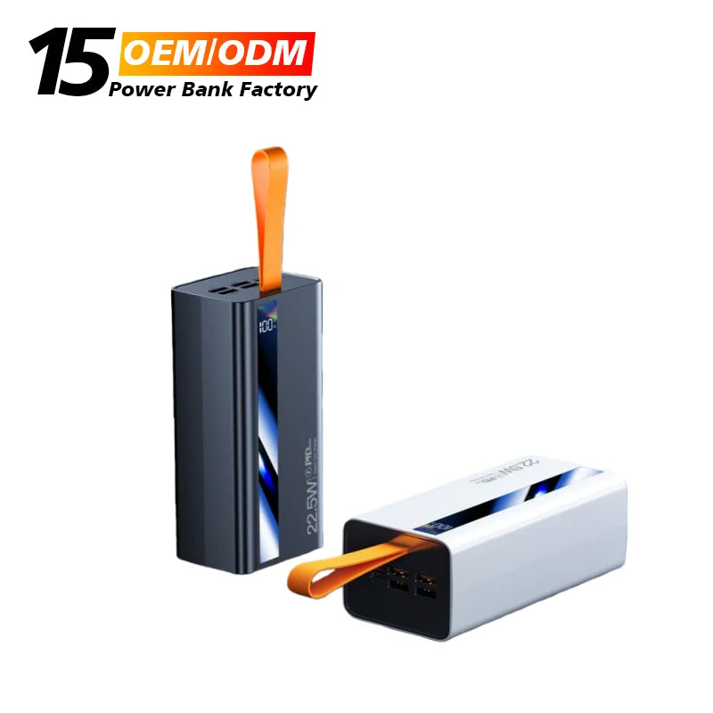 Large Capacity 50000mAh Power Bank 22.5W Fast Charging for Multiple Devices OEM/ODM Supported