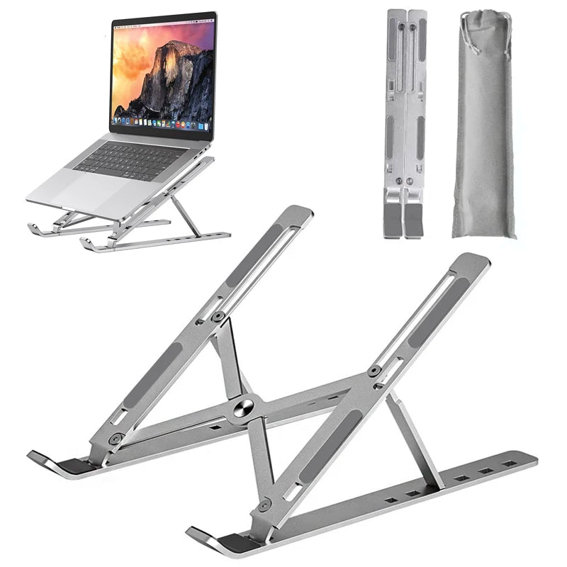 KINNO Foldable Laptop Stand Aluminum Alloy Computer Desktop Tablet Stand Portable Cooling Bracket