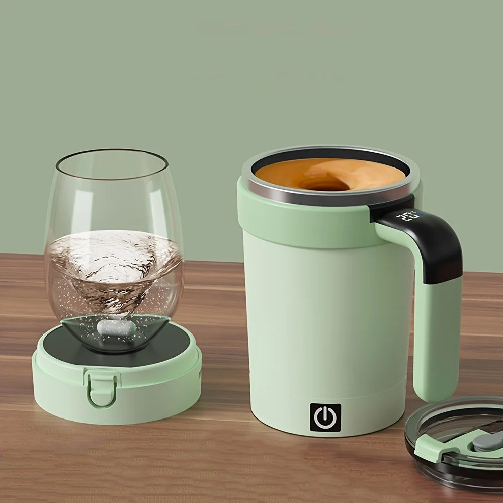 Brand New Automatic Stirring Cup with Temperature Display, Removable Base, DIY Combinable Automatic Stirring Cup with Lid
