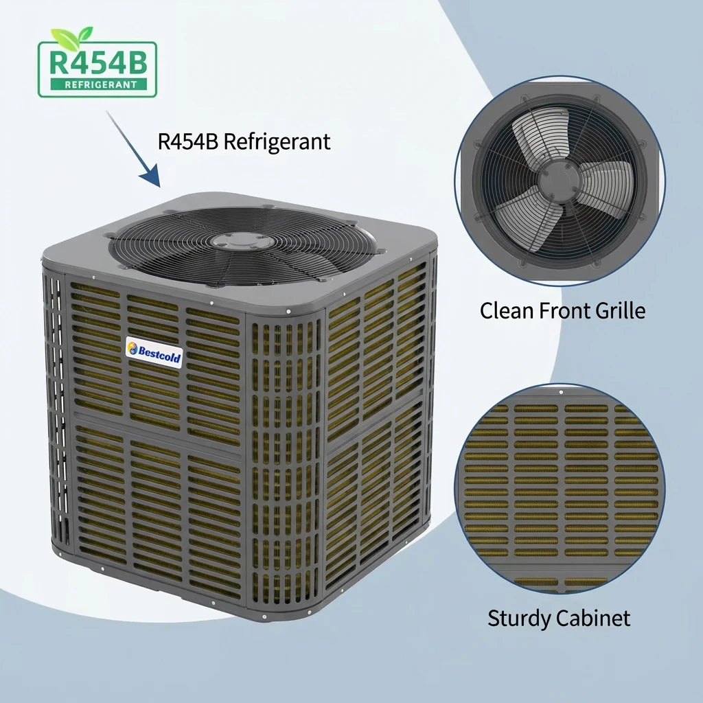 Bestcold 36000 BTU 3 Ton Central Split System Inverter Heat Pump High Efficiency Air Handler Multi-position SEER2