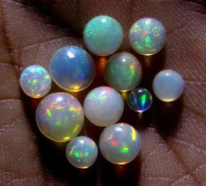 Ethiopian Synthetic Opal Brilliant Cut Cabochon Loose Gemstone Jewelry Making 20-45mm Color Play/Fire Certified Third Party