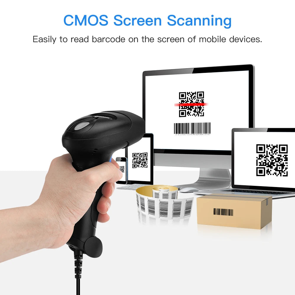Eyoyo Wired QR 2D Barcode Scanner Handheld USB Wired Bar Codes Reader CCD Data Matrix Bar Code Image Automatic Scanner BARCOD