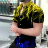 Wholesale Flower Hawaiian Casual New Men's Fashion Beach Summer Printed Short-sleeved Men Shirt