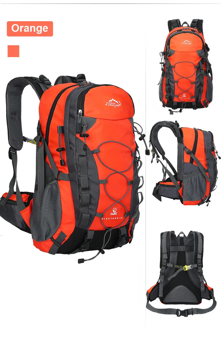 40L Outdoor Climbing Mountaineering Backpack Waterproof Functional Men Women Sports Bag Hiking Traveling Bag