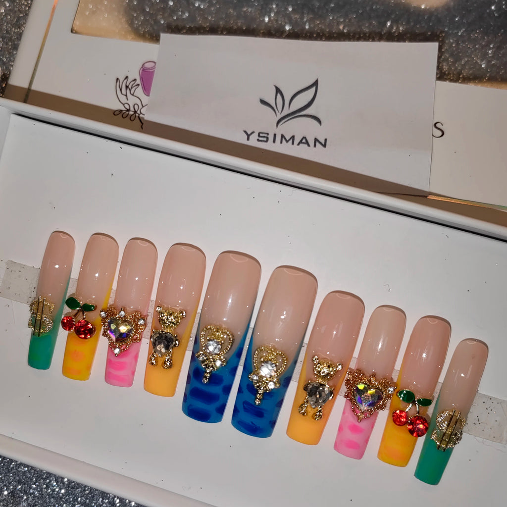 2024 Newest Wholesale Private Label Handmade Press Nails Ins Most Popular Trending Artificial Fingernails Acrylic Full Design
