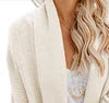 Bat Sleeve Large Knitted Cardigan Sweater Women's Outer Coat Solid Color Knit