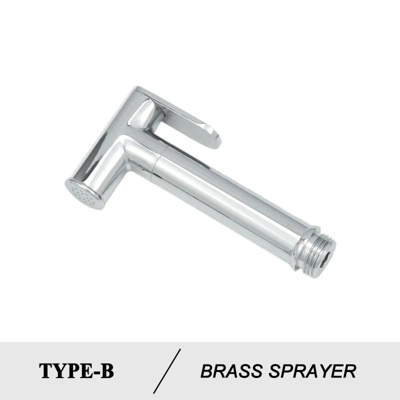 Shower Douche Toilet Bidet Sprayer Kit Chrome Polished Brass Bathroom Wall Mount Single Cold Valve Handheld Bidet Shattaf Set