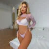 European and American Sexy Pure Desire Fishnet Dewy Lingerie Women's Open File Passion Bikini Sexy Lingerie