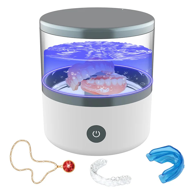 Professional Dental Pod 45KHz Deep Cleaning Machine Rechargeable Portable For Dentures Aligners Mouth Guard Jewelry Watch