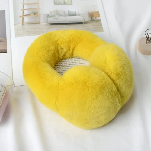 Natural 100% Rex Rabbit Fur Earmuffs Women Fashion Men Warm Russia Winter Real Fur Earmuffs Children Ear Cover fur Earlap Girl