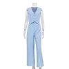 Wholesale Supplier OEM Manufacturer Hot Sale Vest And Pants Co Ord Cotton Women's Sets Summer Two Piece Set Women Clothing