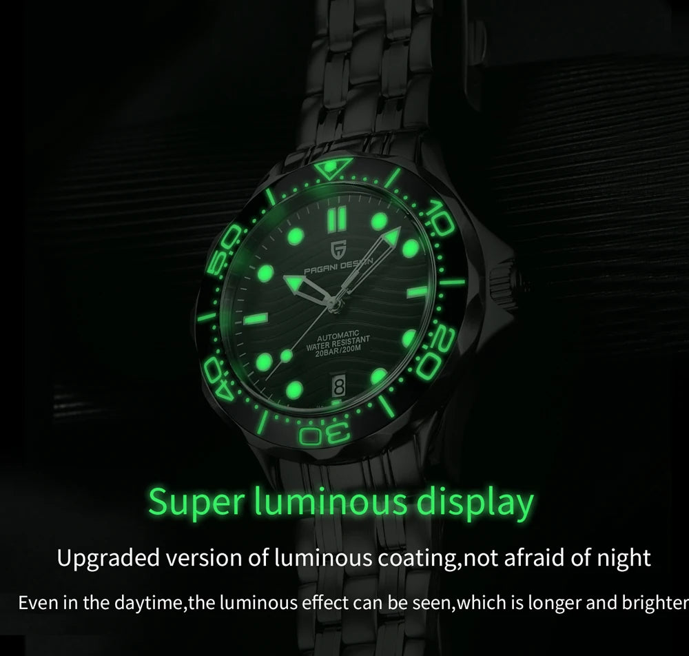 PAGANI DESIGN 2026 New Top Brand Luxury Automatic Watch Men AR Sapphire crystal Mechanical Wristwatch Men Miyota 8215 Movt Clock
