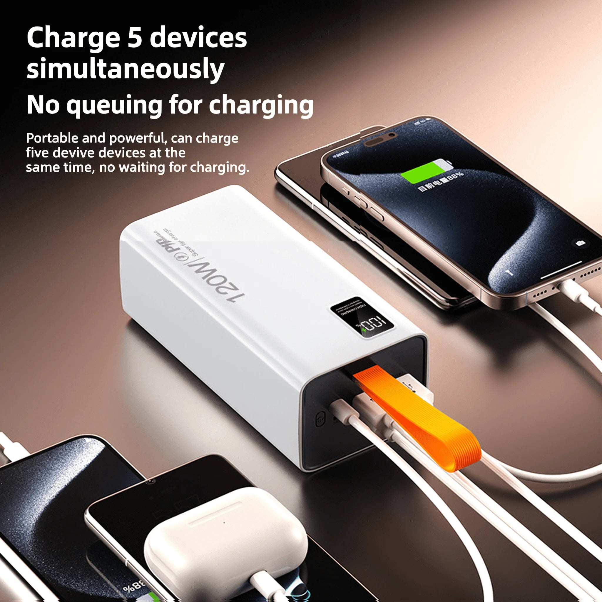 Best Selling Products LED Digital Display PD Fast Charge 60000mah Power Bank Portable Power Bank Battery