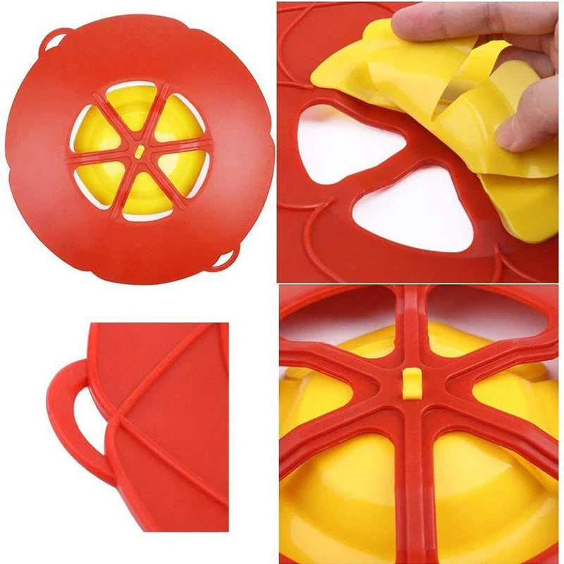 Silicone lid Spill Stopper Cover Pot Pan Cover  Kitchen Accessories Flower Shape Cookware Cooking Tools Kitchen Gadgets