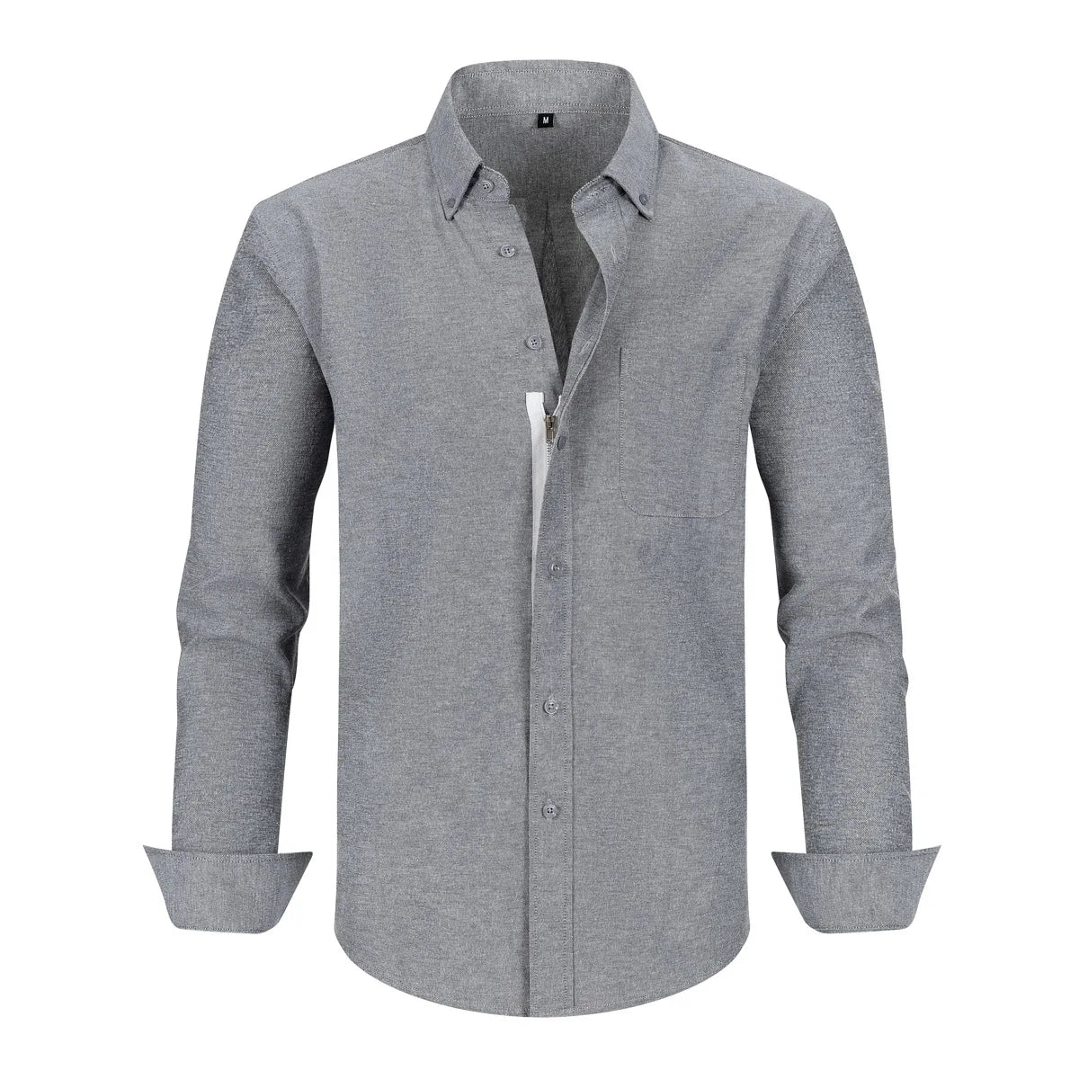 2024 Men Long Sleeve Shirts Spring Autumn Slim Lapel Neck Button Casual Adult Daily Office Men Tops Business Shirt