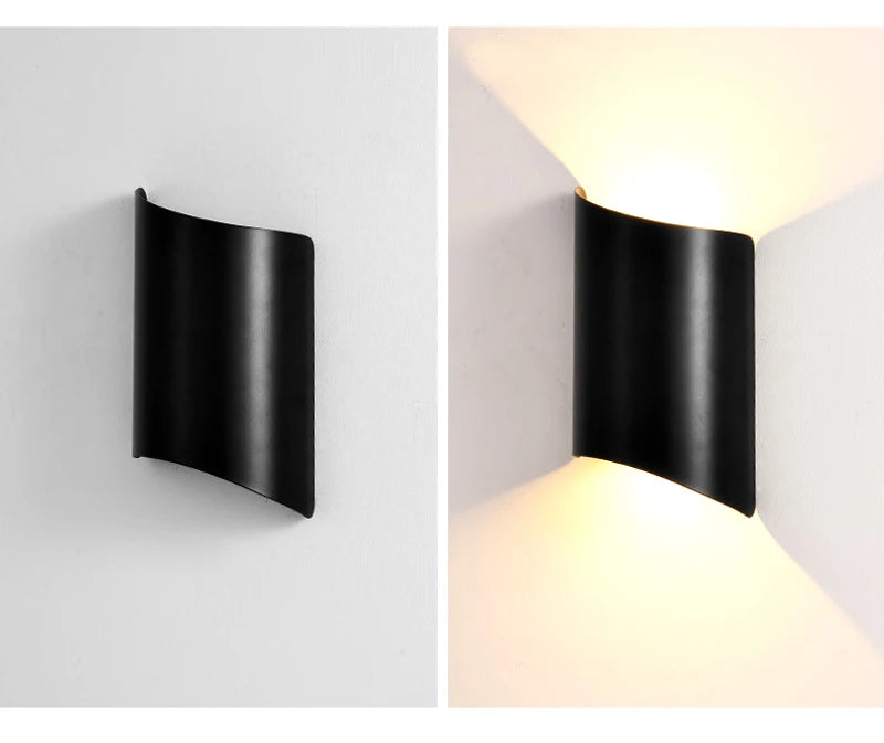 14W LED Wall Lights For Living Room Modern Lighting Black Gold Wall Mount Sconce Bedroom Light Indoor Wall Fixtures Up Down Lamp