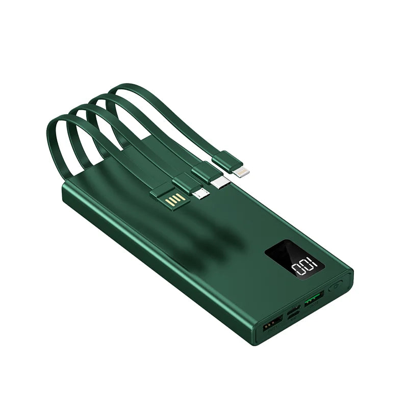 New Custom Logo Type-C Micro USB Bidirectional Fast Charging 22.5W Ultra Slim Portable Charger Power Bank 10000mAh Built-in