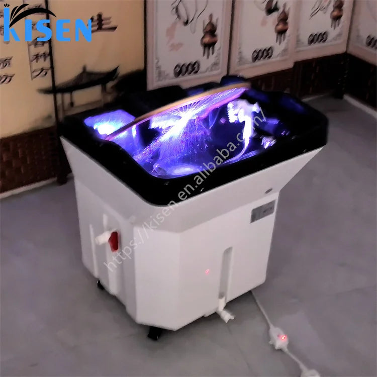 Kisen Hottest Beauty Spa Salon 60L  Water Tank Salon Furniture Portable Adjustable Height Washing Hair Bowl Shampoo Basin Sink