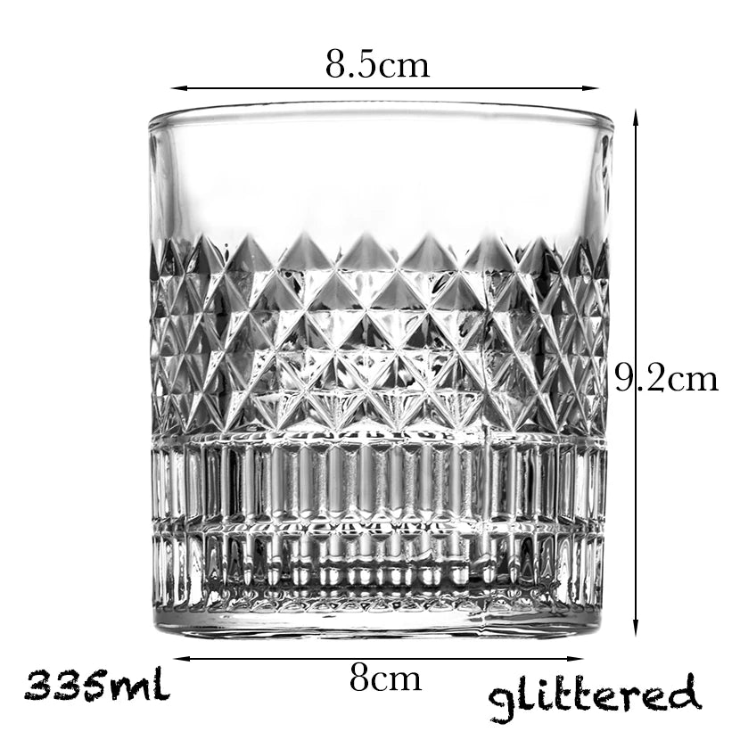 Whiskey Glasses,Scotch Glasses,Old Fashioned Whiskey Glasses/Perfect Gift for Scotch Lovers/Style Glassware for Bourbon/Rum