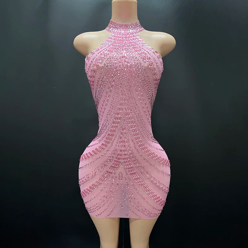 Novance Y3716-F 2024 Evening Luxury Dress With Rhinestone Chic Evening Dress for Party Luxury High Quality Women Clothing