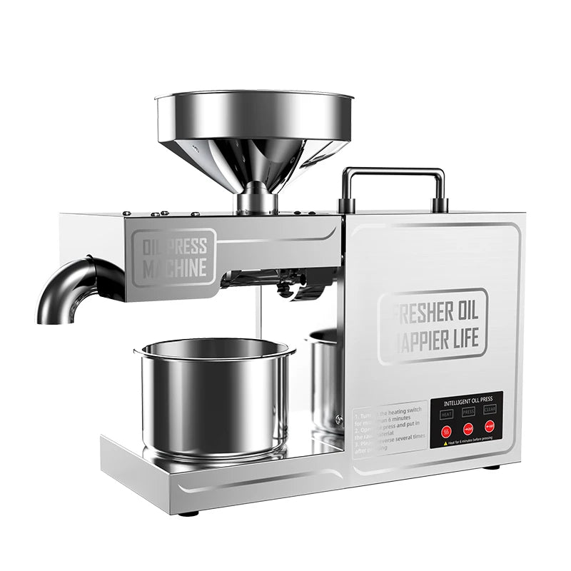 Small 110v Commercial Corn Coconut Palm Oil Extruder 220v Stainless Steel Peanut Sunflower Oil Extrusion Machine