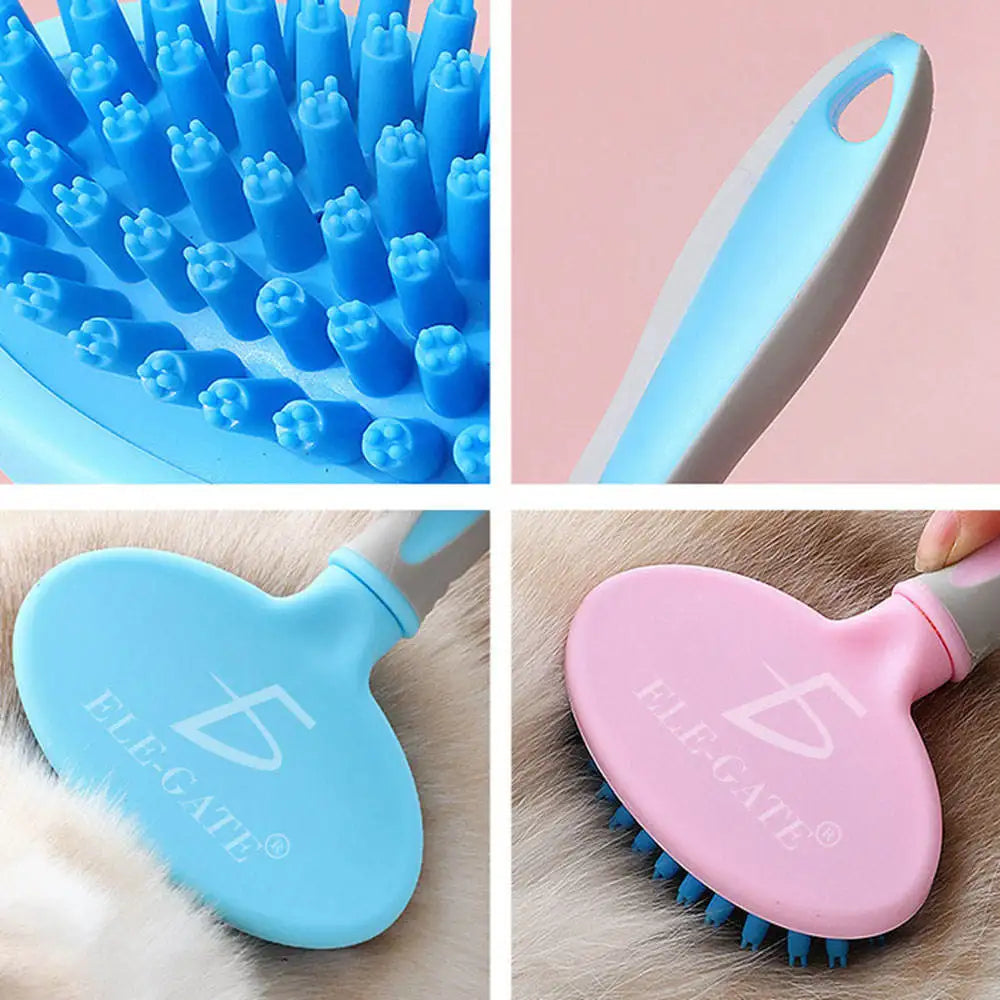 Self-Cleaning Simple Style Pet Massage Comb for Cats by ELEGATE Gentle Grooming Tool Plastic Design Model MAS.07.5 Made Mexico