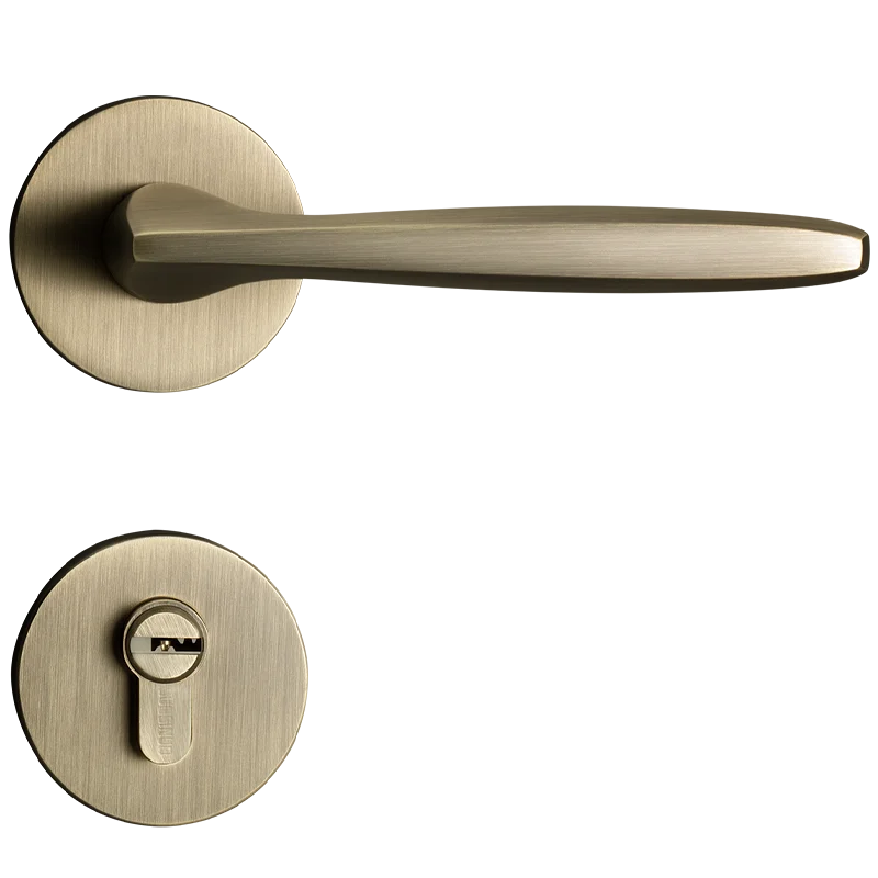 In Stock Zinc Alloy Lever Type Door Lock Handle Set Privacy Lock Passages & Coin Unlock Key for Bedroom Home Hotel