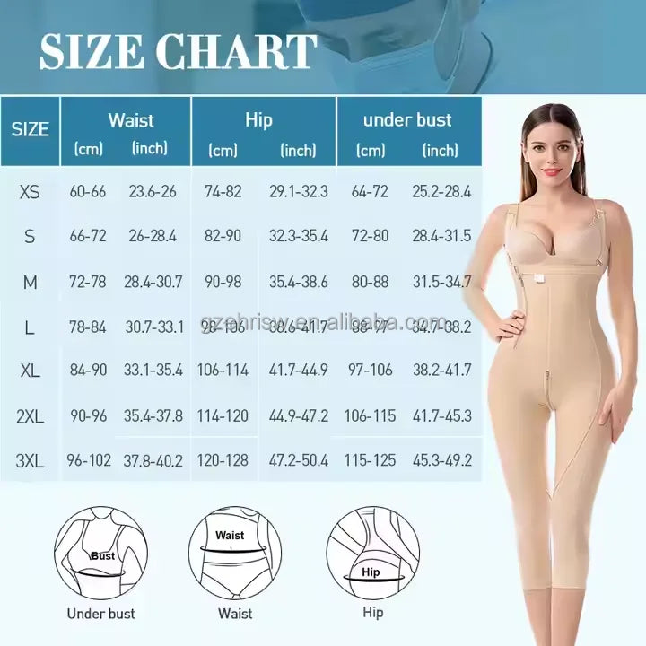 Verified Women Post Surgical Liposuction Compression Garment Shapers Colombianas Faja Bodysuit Pant Post Surgery Shapewear
