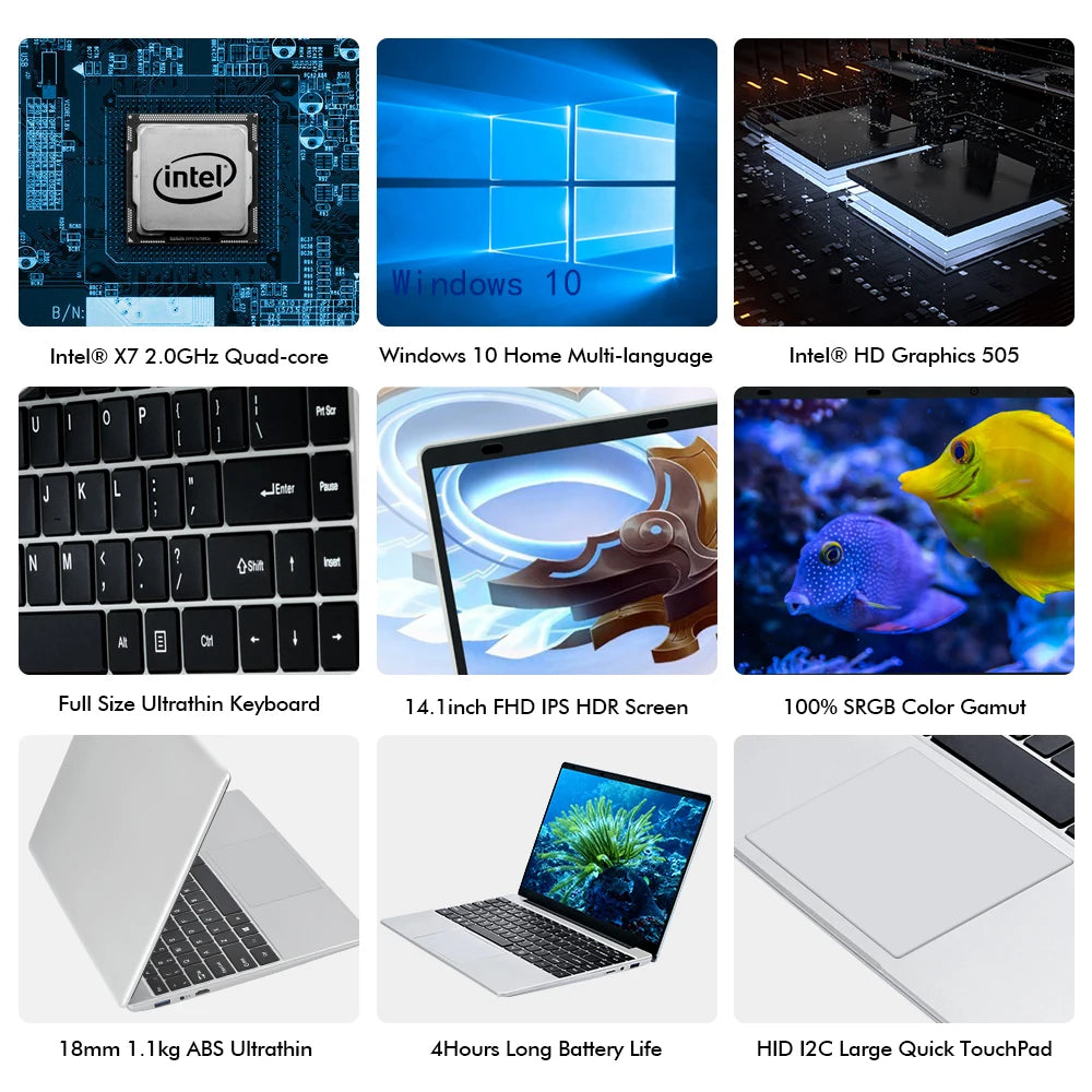 New Cheapest Laptops VGKE B14 E3950 6gbram +128gb SSD All in One Laptops 14inch Hot Sell for Student Education Office