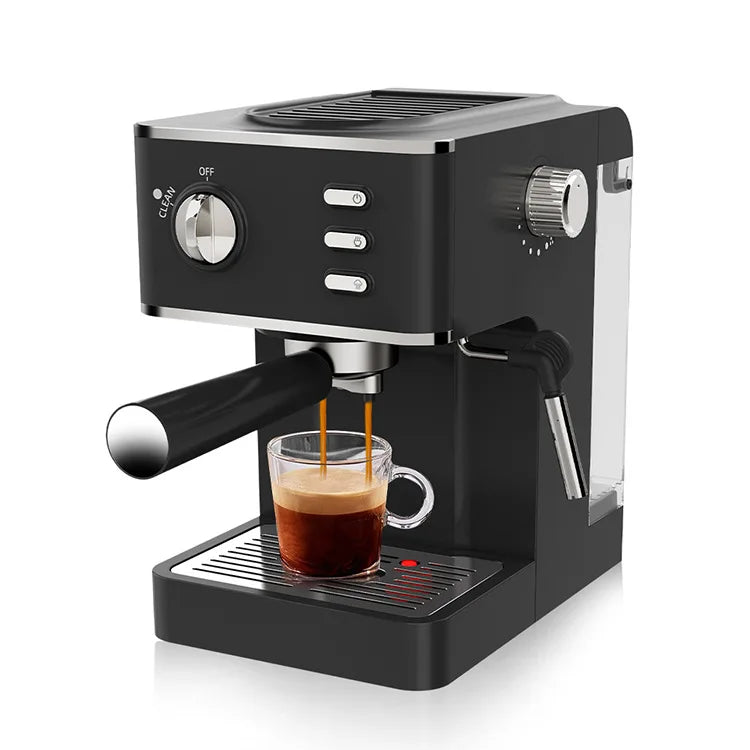 Modern 2-in-1 20Bar Touch Screen Semi-Automatic Electric Espresso Coffee Maker Smart Multifunction Italian Stainless Household