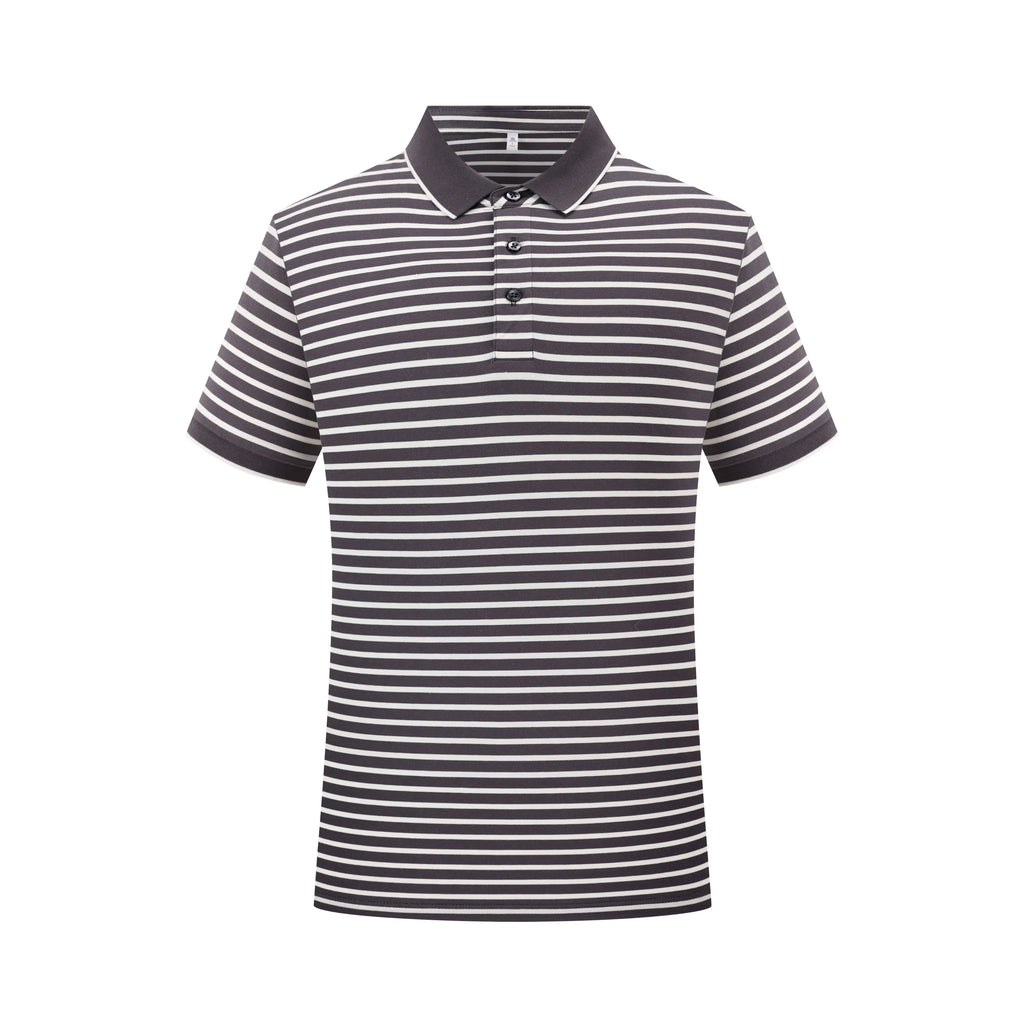 2024 Men's Trend Striped Printed Pullover Polo Shirts Stripe Polo Knit Sweater 200g Polo Sublime