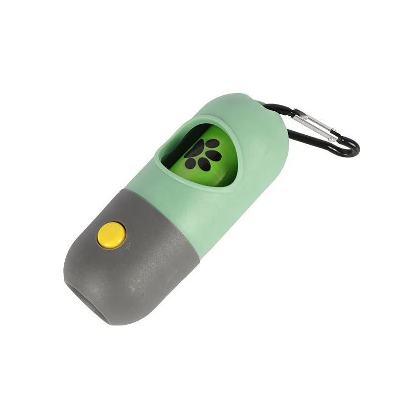 LED Light Dog Poop Bag Dispenser/ Holder for Dog  With Free 15 Pcs Dog Waste Bag