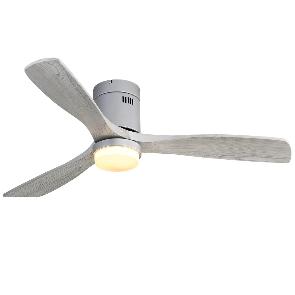 High Quality Antique Ceiling Fans 52 Inch Wood Blade Energy Saving Bldc Ceiling Fan with  LED Light