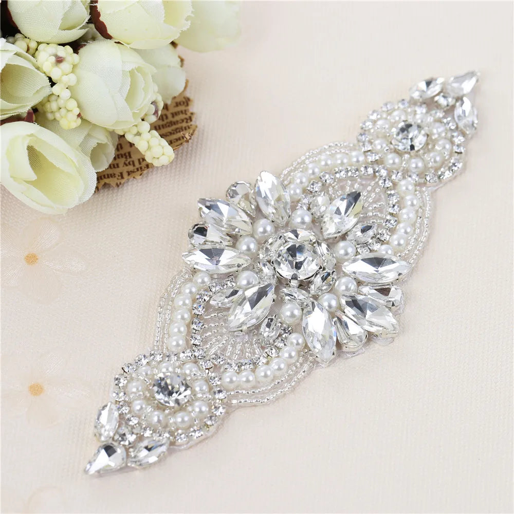 Bridal Belts With Diamond Crystals Wedding Sashes Rhinestone Bridal Belts Bead Sash Wedding Dress Accessories Belt