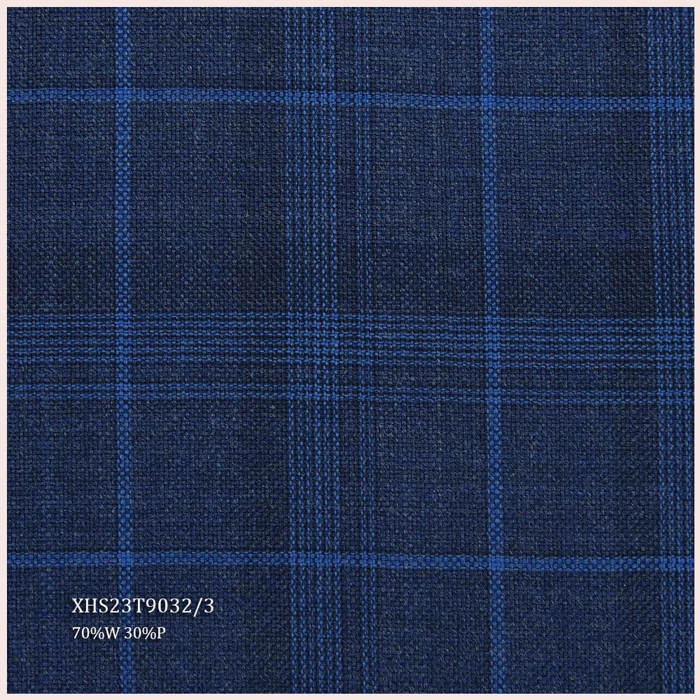 Luxury STOCK Worsted Merino Wool Suiting Fabric Blend Woven Wool/Polyester Fabric for Men Suits