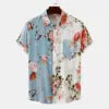 2025 Hot Selling Men Hawaiian Shirt - Summer Short Sleeve Casual Button Down Beach Shirt with Flower Print (OEM/ODM Wholesale)