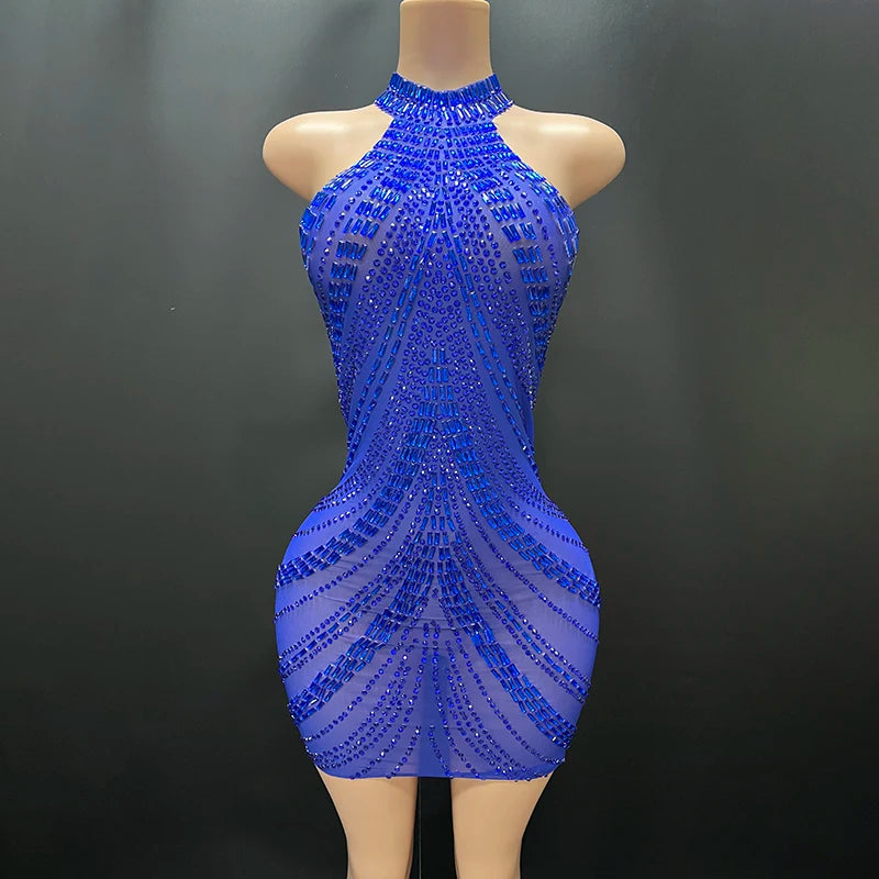 Novance Y3716-F 2024 Evening Luxury Dress With Rhinestone Chic Evening Dress for Party Luxury High Quality Women Clothing