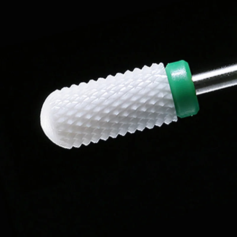 Ceramic Nail Drill Bit Milling Cutter for Electric Manicure Drill Bits Flame Corn Files for Pedicure Machine Polish Accessory