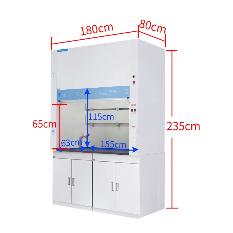 F9-PD-W1800 Modern Steel Metal Laboratory Fume Hood CE Certified Anti-Acid/Anti-Alkali Workshop Hospital School Lab Equipment