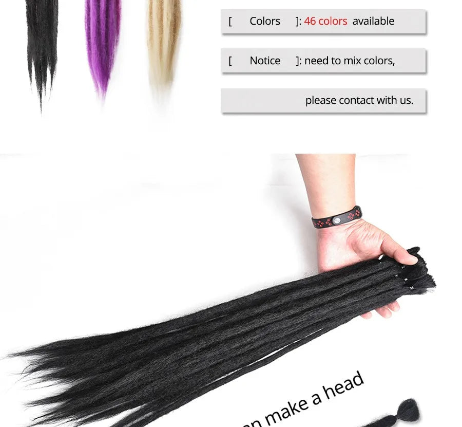 20"36Inch 5Strands Handmade Dreadlocks Extensions Ombre Synthetic Dreads Dreadlocks Twist Braiding Hair Reggae Dreads Braids 