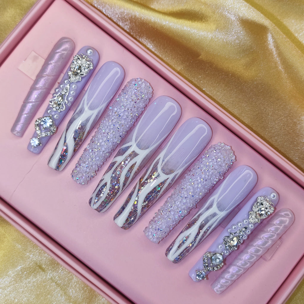 2024 Newest Wholesale Private Label Handmade Press Nails Ins Most Popular Trending Artificial Fingernails Acrylic Full Design