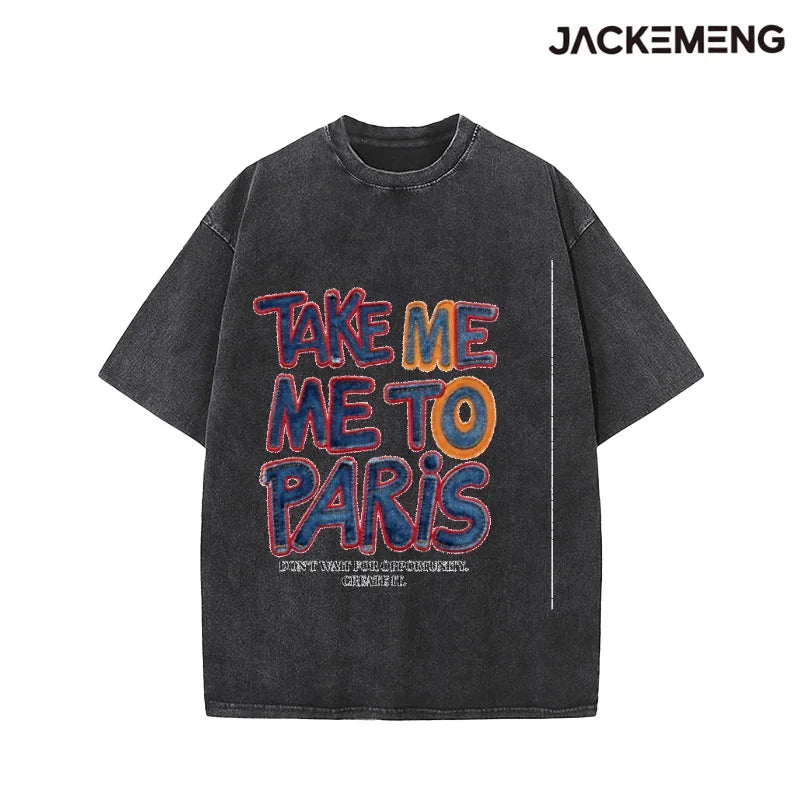 Oversized Vintage Travel Streetwear Print Tshirt USA Stock Wholesale Y2K Casual Tee