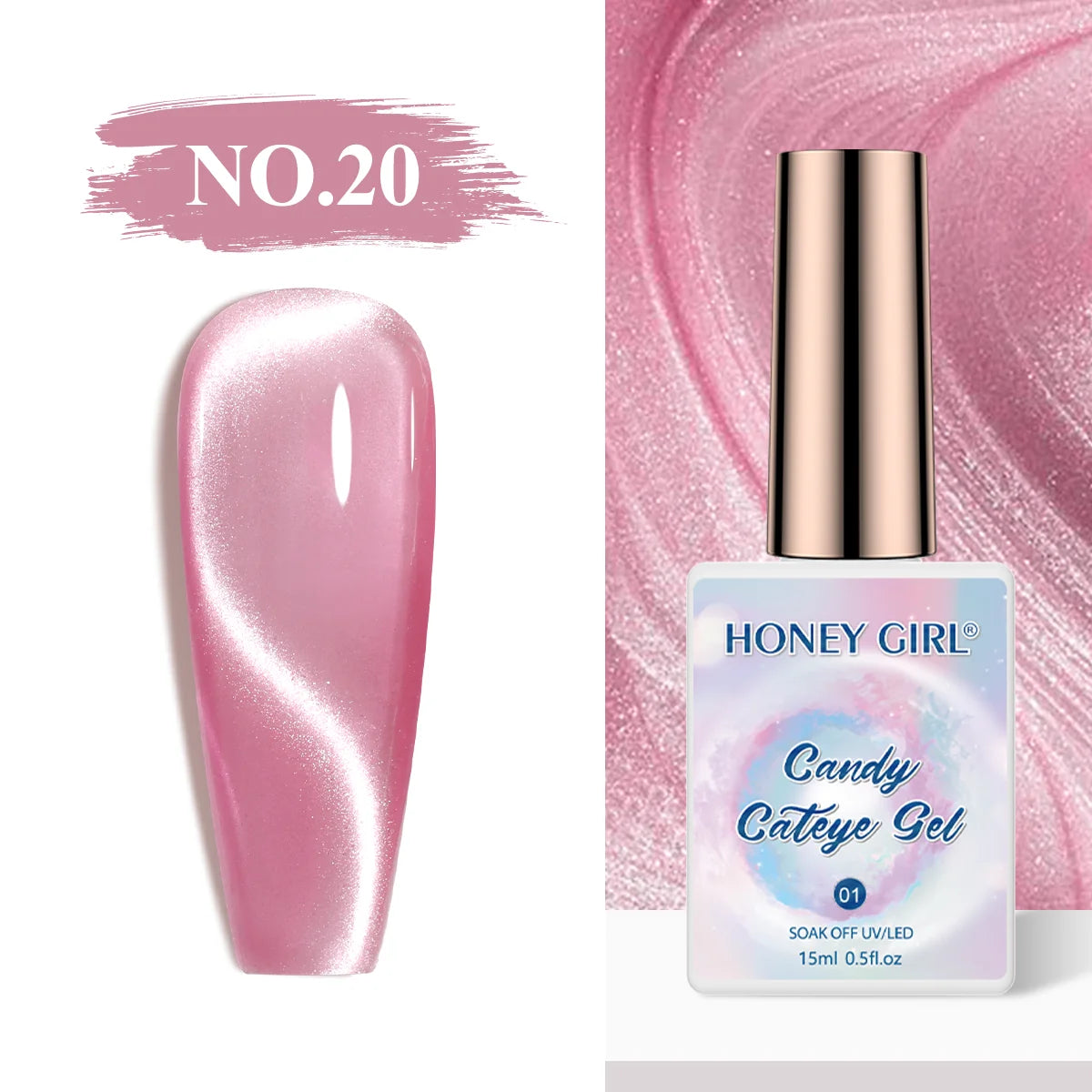 HONEY GIRL Moon Light Magnetic CatEye 24 Colors Jelly Gel Polish Set Wholesale 9d Crystal Uv Gel Nail Polish Cat Eye Gel Polish
