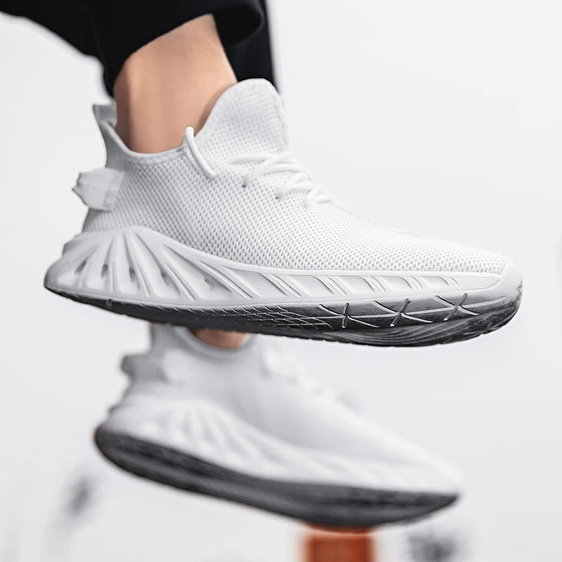 Men's Road Running Minimal Shoes Jogger Jogging Sneakers Track Trail Stretch Fabric Air Mesh Athletic Low-top Sport Light-weight