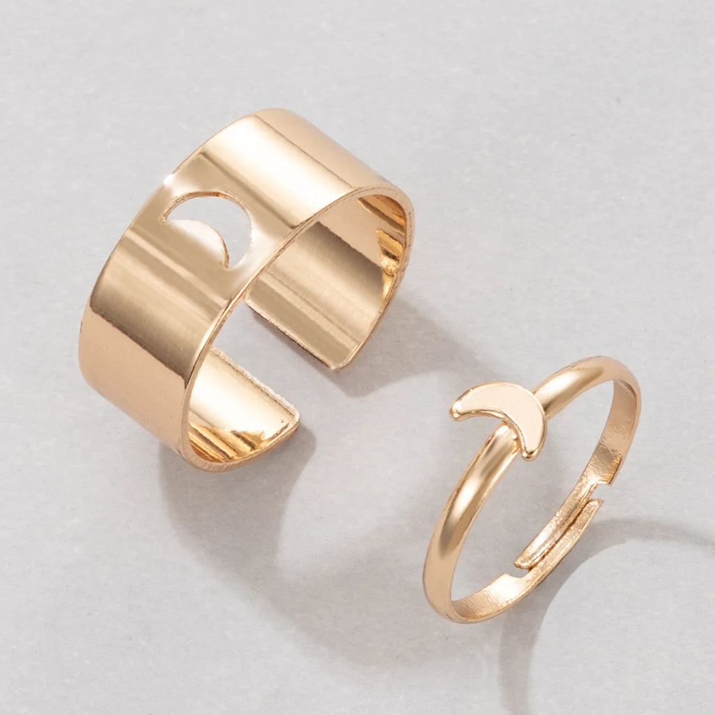 Trendy Gold Butterfly Rings for Women Men Lover Couple Rings Set Friendship Engagement Wedding Open Rings N2203181