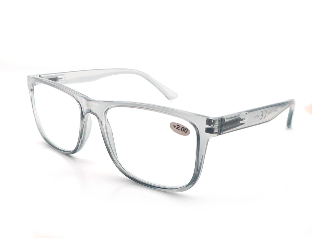 Oversized Reading Glasses Men Big Head Readers Women XL Eyeglasses Wide Square Large Read Glasses With Spring Hinge Clear Vision