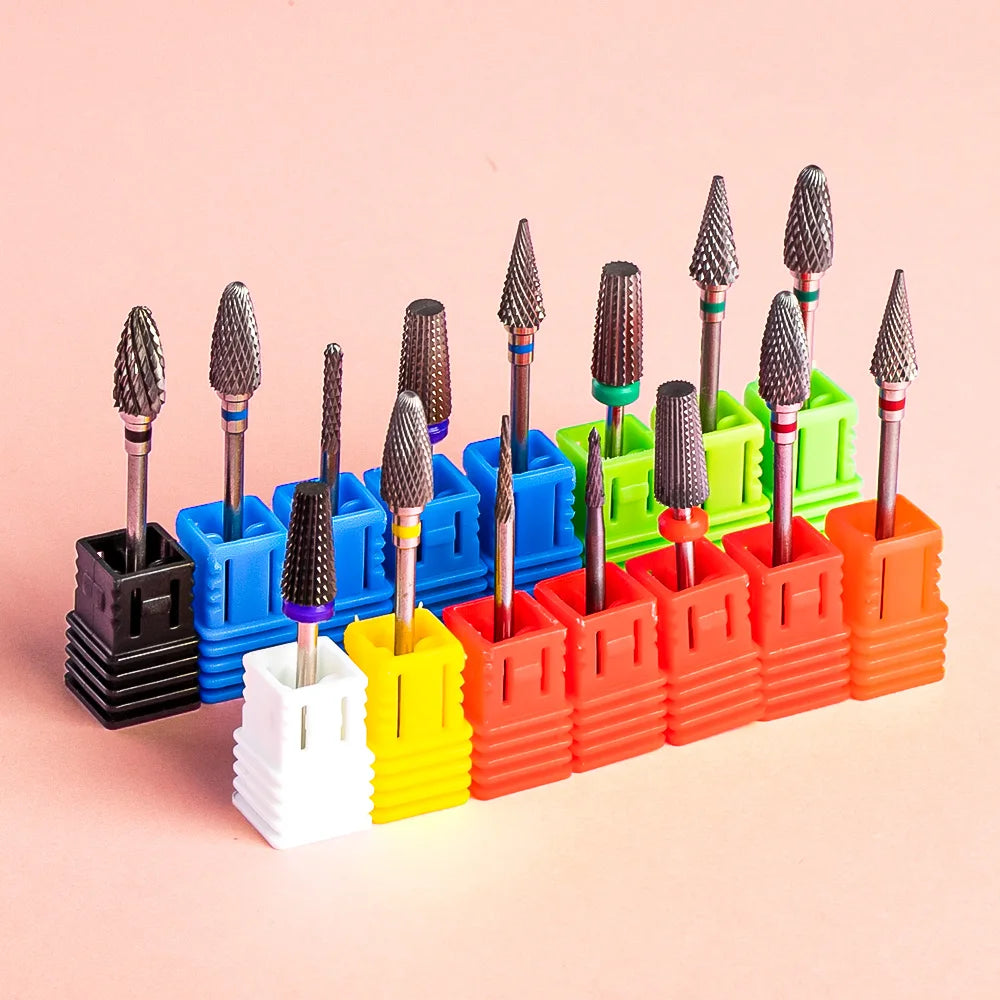 Nail Drill Burr Bits Ceramic Milling Cutter Manicure Nail Drill Bits Electric Nail Mills Cutter for Manicure Machine
