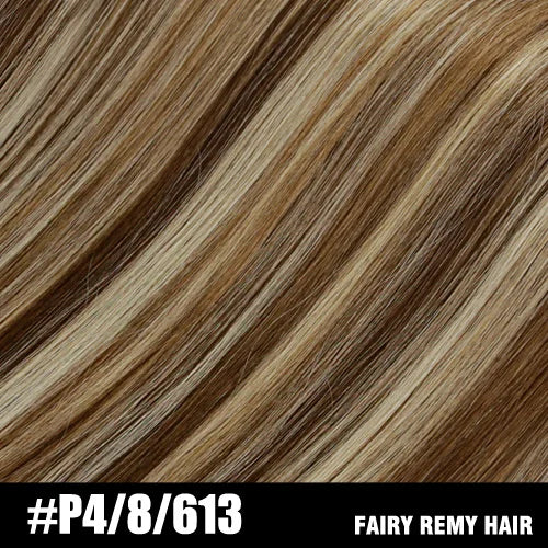 Fairy Remy Hair 20-22" Remy Keratin Flat Tip Human Hair Extensions Straight Capsules Natural Pre Bonded Hair 0.8g/Strand