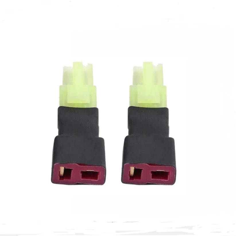 2 Pcs Deans T Plug Style to Tamiya MPX Mini Tamiya Female Male Adapter Wireless Connector Plug for RC FPV Drone Car Lipo Battery