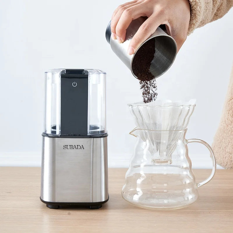 Hot Sale Portable Grinder Mill Electric Stainless Steel Coffee Bean Grinder Mixer Food Processor Blender Spice Mill